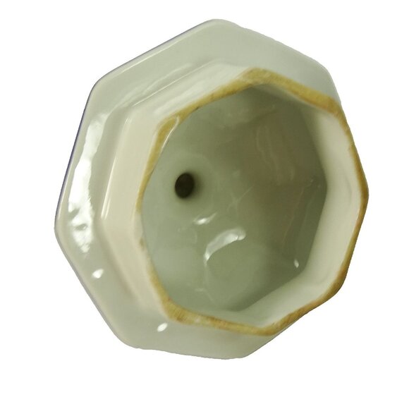 Schumann Bavaria Hexagonal Teapot Cobalt Blue Floral Gold Trim Vintage Germany - Picture 8 of 10